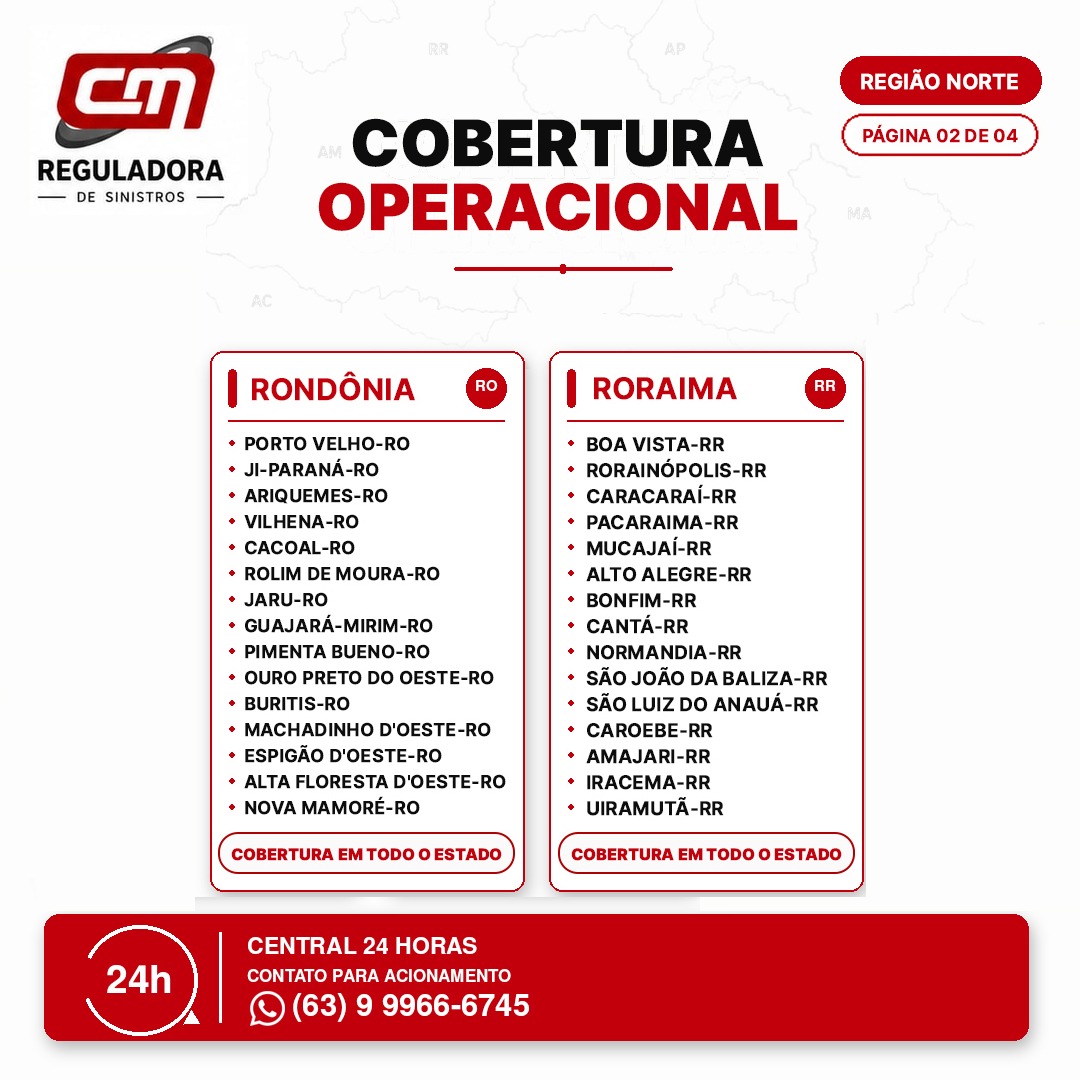 Cobertura Operacional - Região Norte - Página 2 de 4 - Rondônia e Roraima